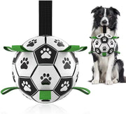 Soccer Ball with Grab Tabs, Interactive Dog Toys for Tug of War Dog toys