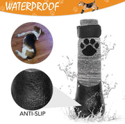 Anti Slip Dog Socks - Outdoor Dog Boots Waterproof Dog Shoes Paw Protector with Strap Traction