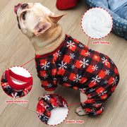 Plaid Snowflake Pattern Cute Warm Dog Pet Apparel for Cold Weather